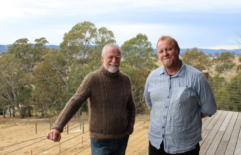 Craig Richmond and Steve Jackson from Bega Valley Residents Against Frogs Hollow Flying School. Photo: Ian Campbell.