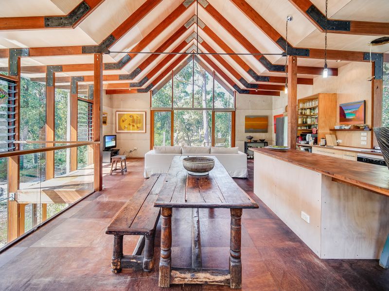 The house was constructed by builder Julian Barlow and designed to have no visible beams. Photo: Supplied. 
