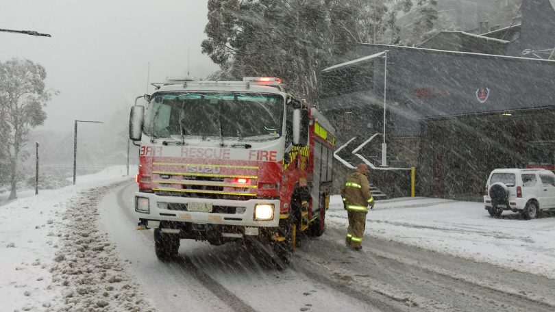 Aug 8 in Thredbo. Photo: Fire and Rescue NSW Station 451 Thredbo Facebook