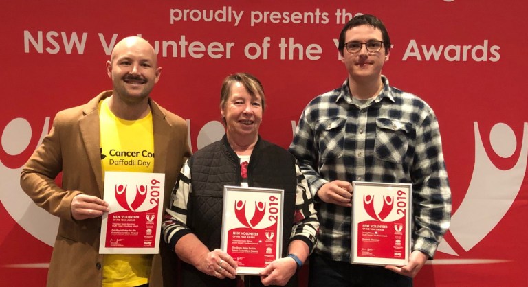 South Coast/Southern Inland Volunteer Team of the Year winners from the Goulburn Relay for Life Event Committee Team and Young Volunteer of the Year Thomas Shannon. Photo: Supplied.