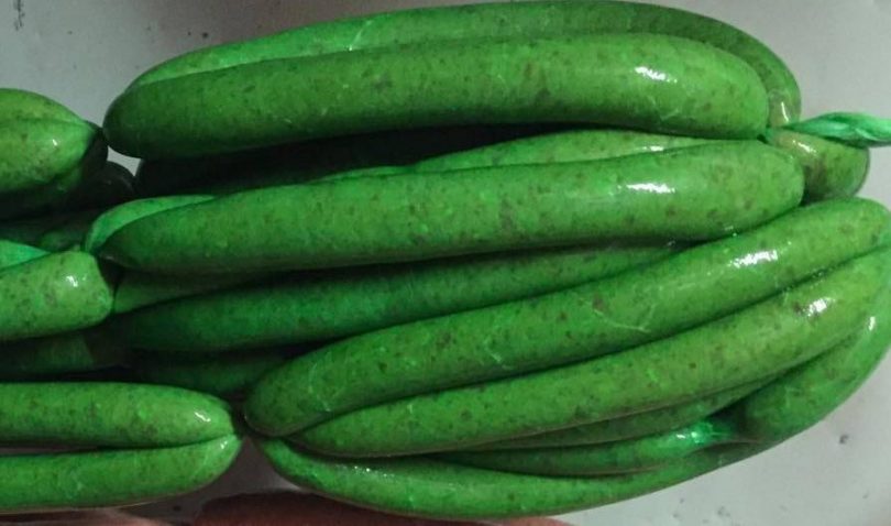 Call yourself a die-hard Green Machine fan? Try a Raiders inspired sausage. Photos: Supplied