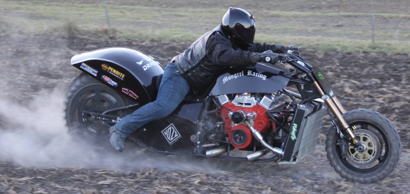 Jason Whitby and The Mongrel Racing V8 Sand Drag Team. Photo: Supplied.