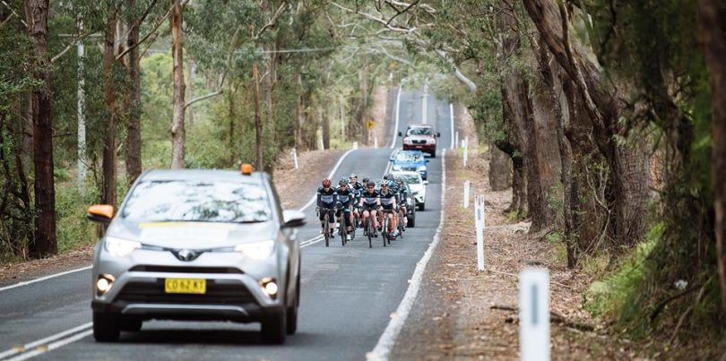 Riders on their way to Brighton in Victoria, raising money for Dementia Australia. Photo: Bondi2Berry Facebook.