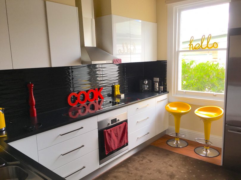 Extensive renovations include a new kitchen in one half of the duplex. Photo: Supplied