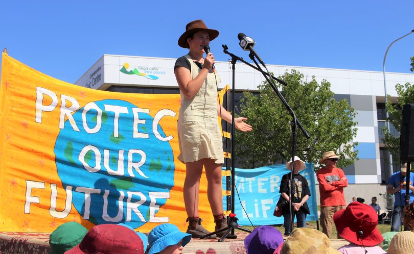 Hannah Doole, Bega Climate Strike, Sept 20. Photo: Ian Campbell