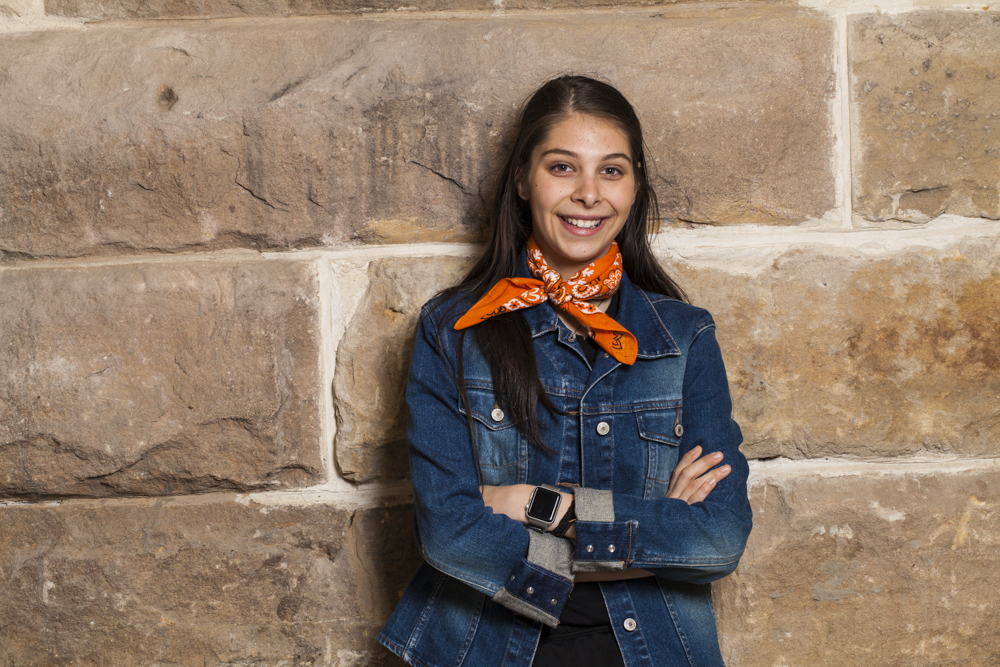 An orange bandanna is Chantelle's symbol of hope