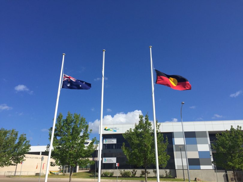 There are strict protocols for flying flags at half mast. Photo: Lisa Herbert