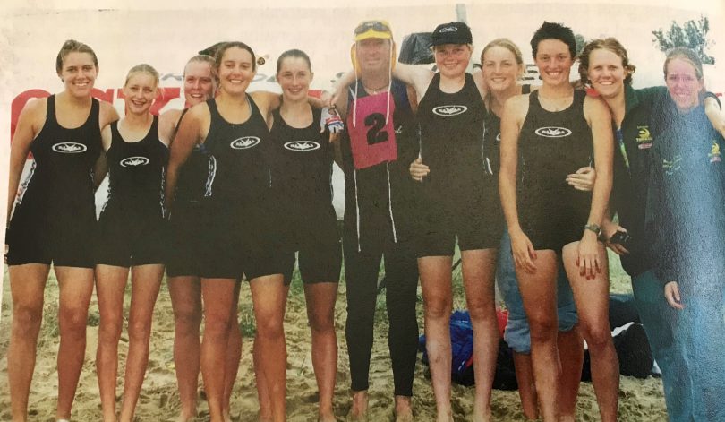 The Pambula Babes team at the 1992 George Bass Surfboat Marathon