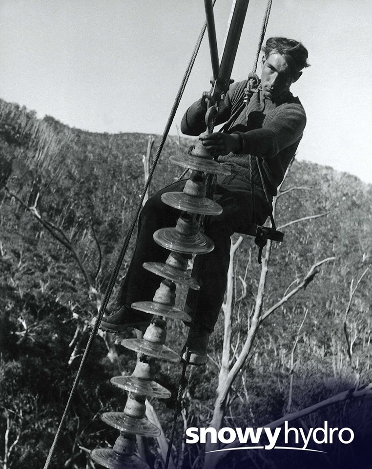 Safety has been a core value of the company from day one. Photos like this show just how far safety standards have come. From the beginning of construction, mandatory safety classes were taught in a range of different languages to educate all workers about the inherent dangers of construction. Photo: Snowy Hydro.
