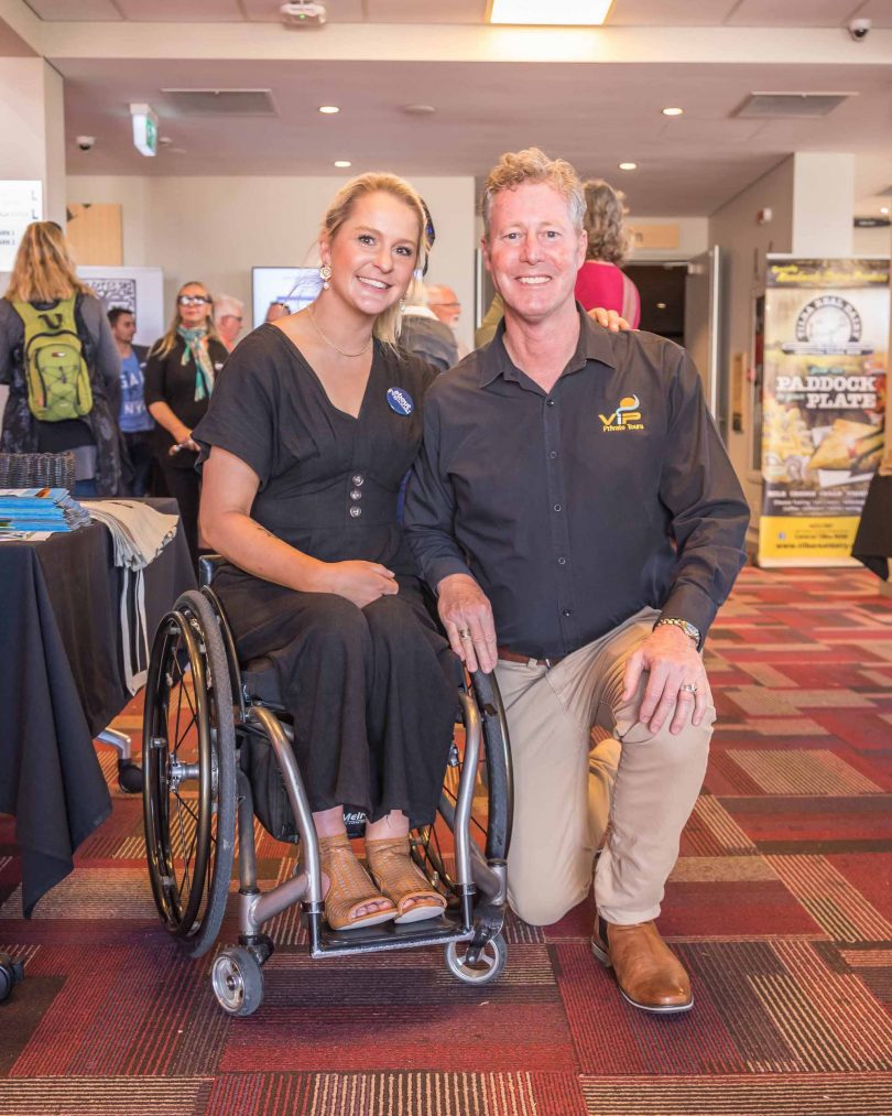 Visiting Paralympian Emma Booth was all praise for Steve Picton. Photo: Supplied