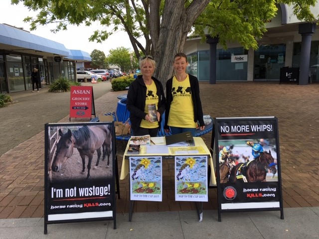 Coral Anderson and Clare Knight from Animal Liberation Batemans Bay. Photo: Supplied.