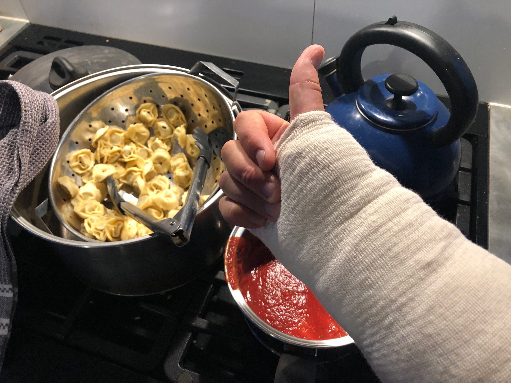 Gratitude for oven mitts and public health