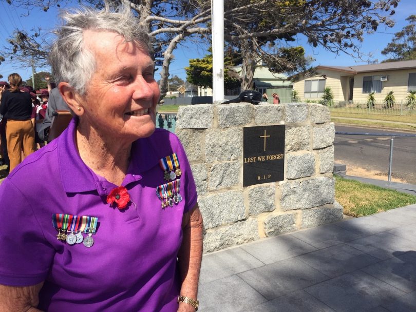 Wendy Elliott wore the medals of her father, grandfather and husband