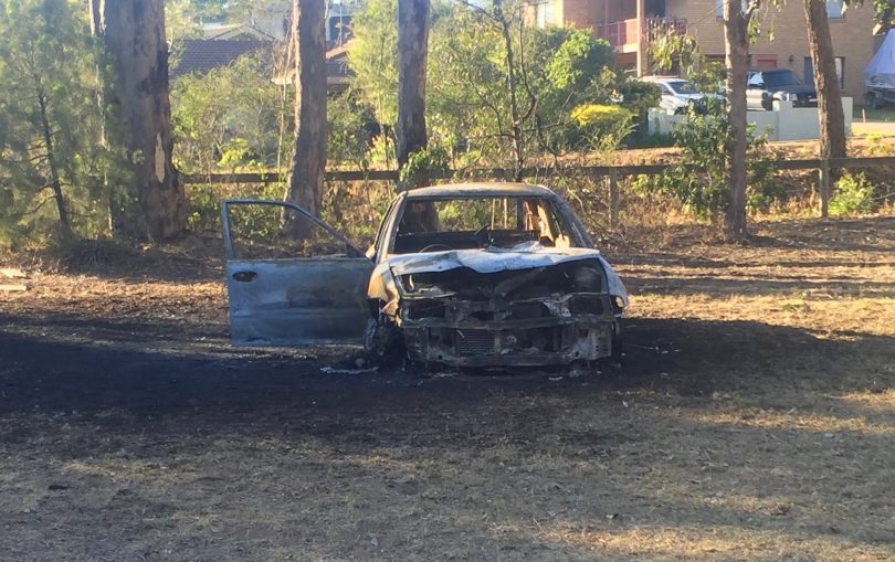 "Imagine setting a car alight under trees with bush fires burning nearby?" Photo: Makayla Good