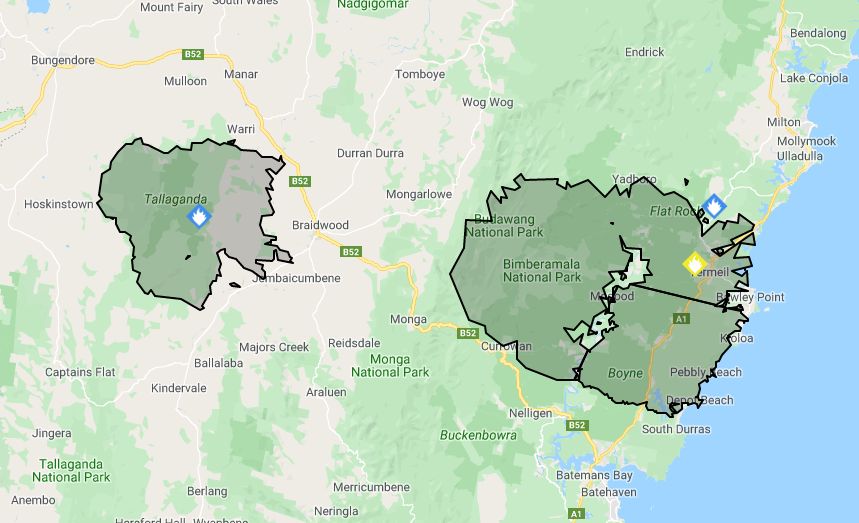 Currowan fire impacts Bawley Point, continues to spread | About Regional