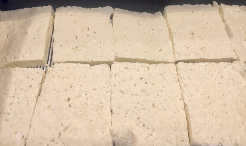 Happy haloumi, poached and ready to eat.