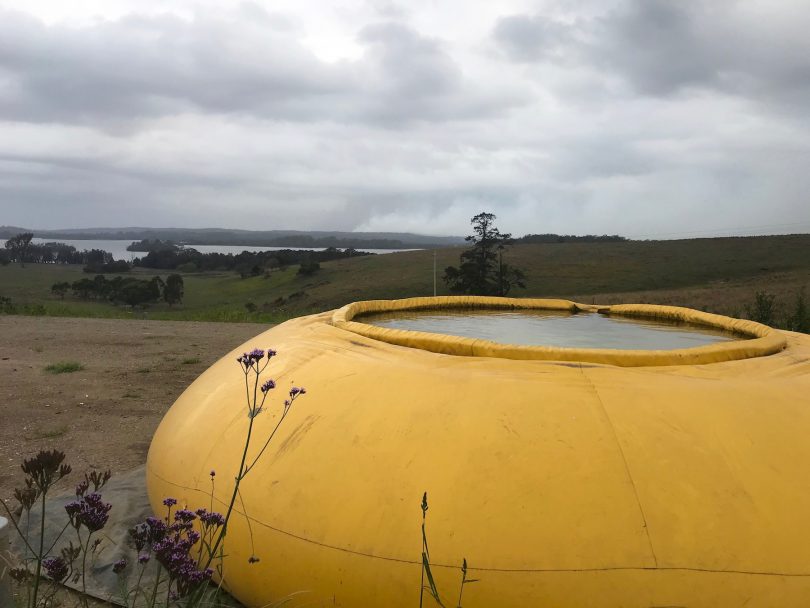 Another common sight around the Far South Coast: strategic water reservoirs. Photo: Alex Rea