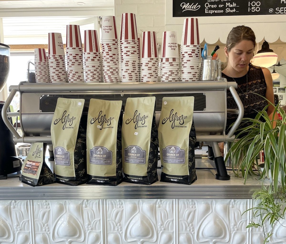 Great coffee at Bodalla Dairy, but can you escape without an ice-cream? Photo: Lisa Herbert