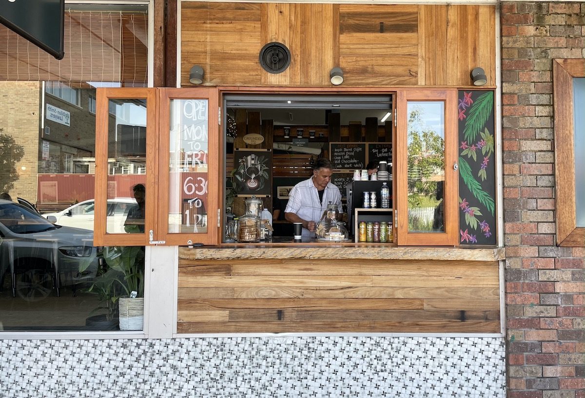 A hole in the wall as well as a serene green space at Grounded in Moruya. Photo: Lisa Herbert