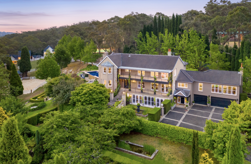 Aerial view of mansion in Bowral.