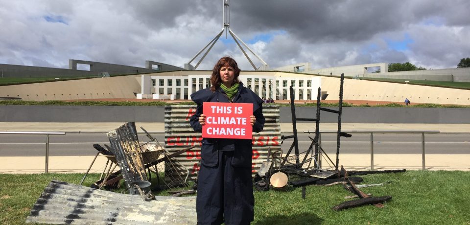 Bega Valley Shire Councillor Jo Dodds is one of a group of bushfire survivors taking the government to court over failing to act on climate change. Photo: Supplied.