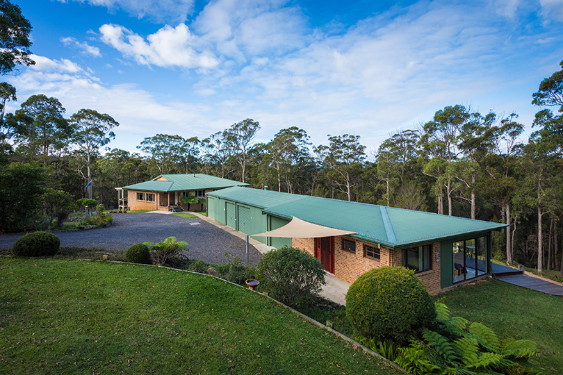 Contemporary country home set among the eucalyptus