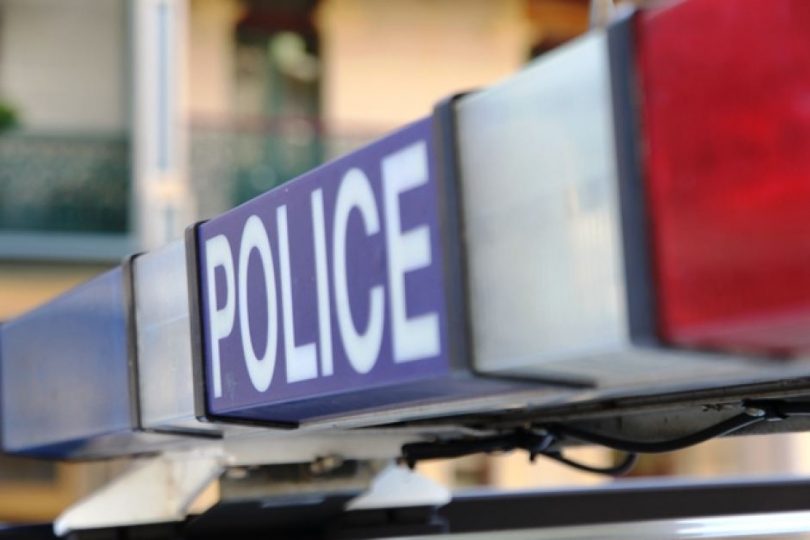 Police lights on top of patrol car