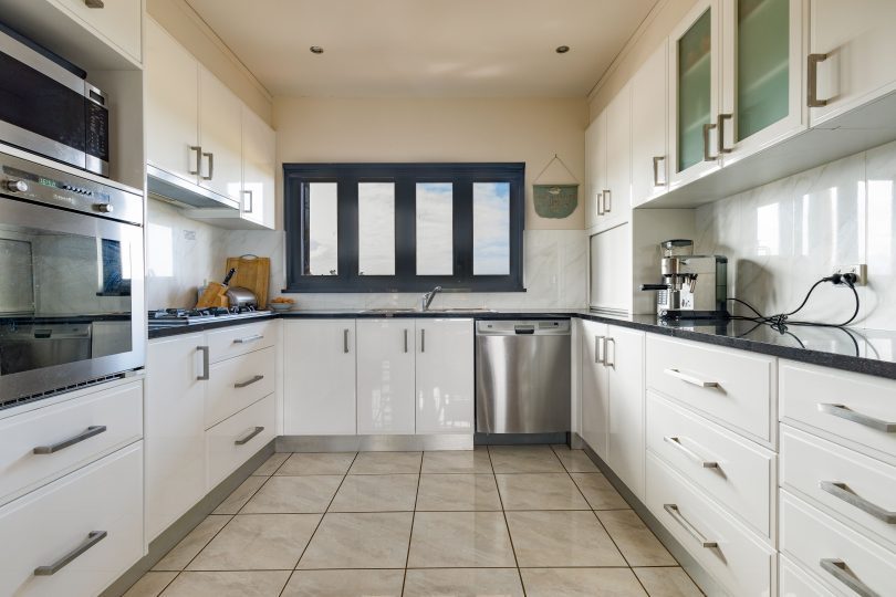 Spacious, contemporary kitchen at 25 Keating Drive, Bermagui.