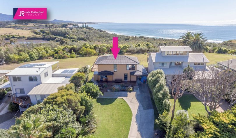 Aerial view of 25 Keating Drive in Bermagui.