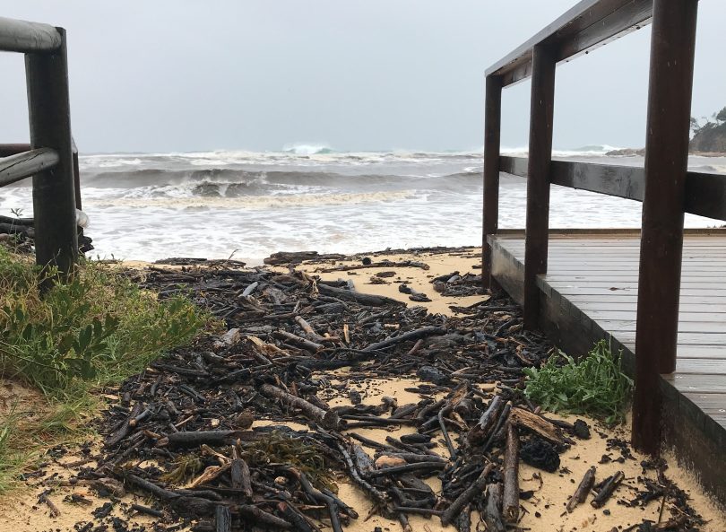 Debris is continuing to wash up on the beaches in the Eurobodalla Shire.