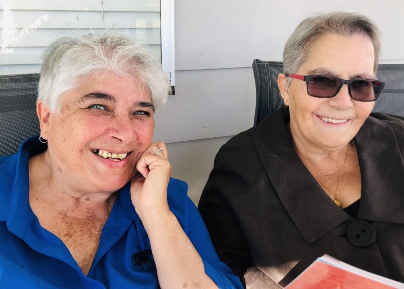Sisters Patricia Ellis (left) and Kerry Boyenga (right).