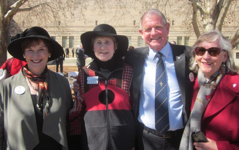 From left: Canberra Legacy president Judy Mack; Legatee Joan Birnie; Legatee Phillip McNamara; and Anne McNamara.