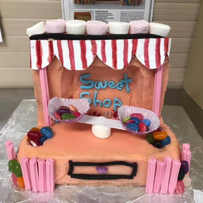 "Sweet shop" cake made by Moruya High School students.