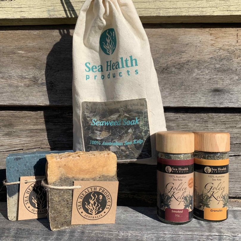 A Sea Health gift pack, with a range of Kelp products. 