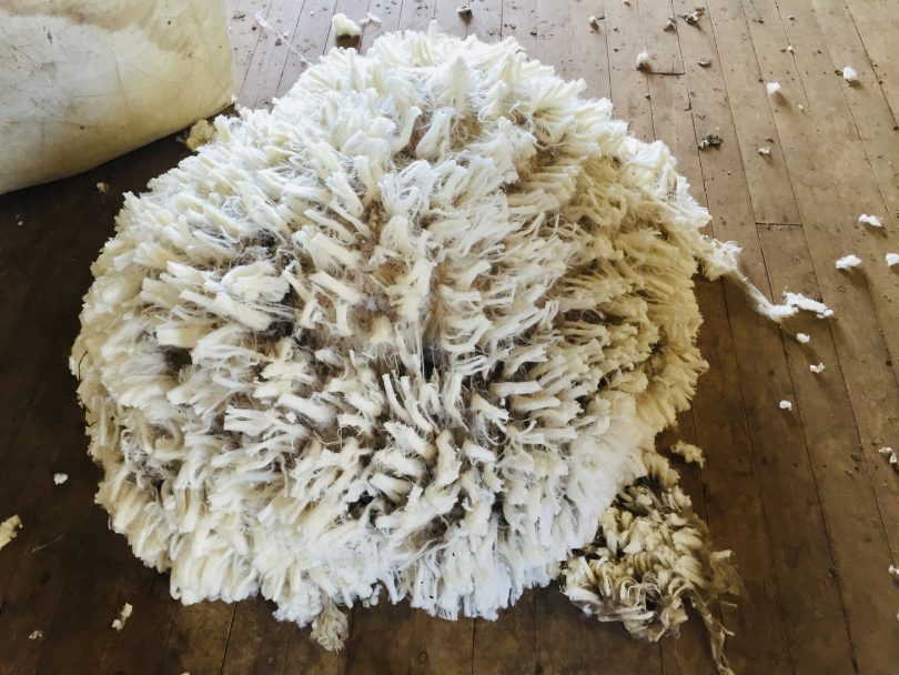 Pile of wool.