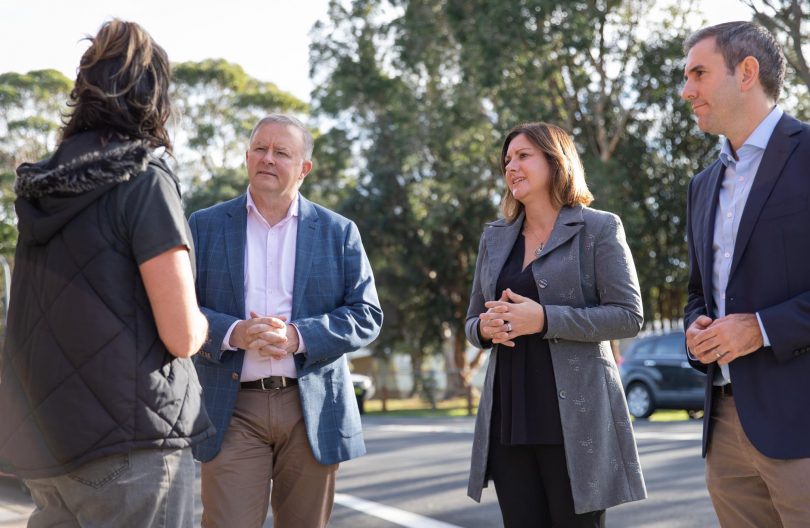 Kristy McBain with Anthony Albanese.