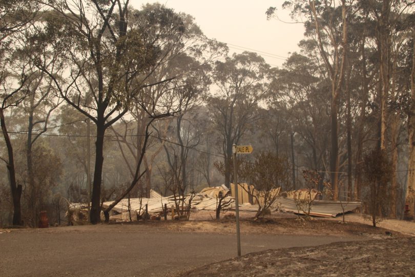 Dale Place in North Rosedale following bushfire.