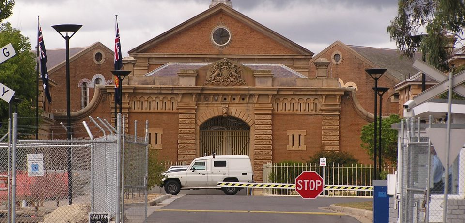 Outside Goulburn Correctional Centre.