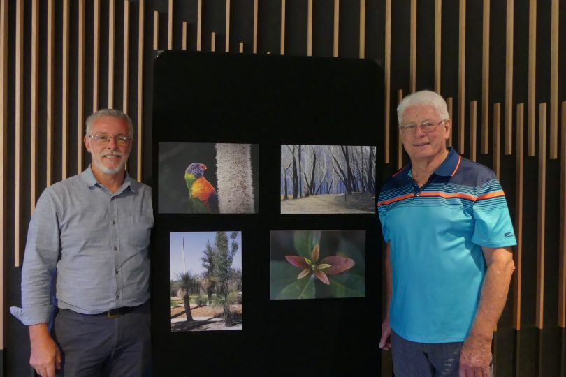 Michael Anlezark and Ken Foster with photographic exhibition.