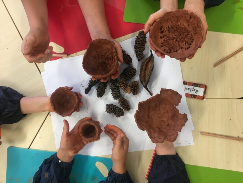 Clay creations by students at All Saints Primary School at Tumbarumba.