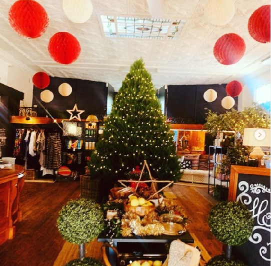 Christmas decorations inside Home Finch store in Boorowa.