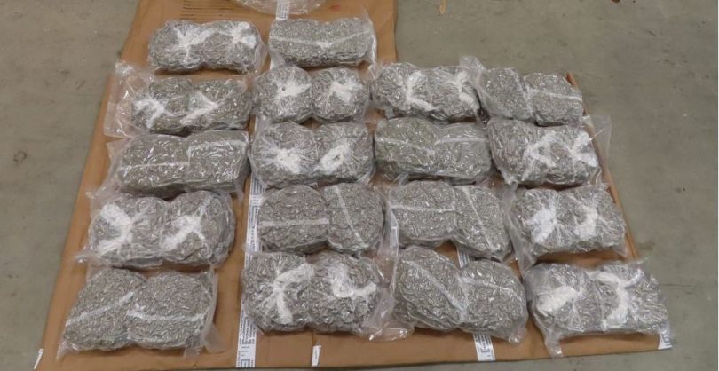 127kg of cannabis in vacuum-sealed bags.