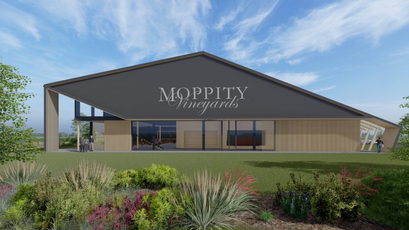 Artist's impression of Moppity Vineyards' future winery and cellar door.