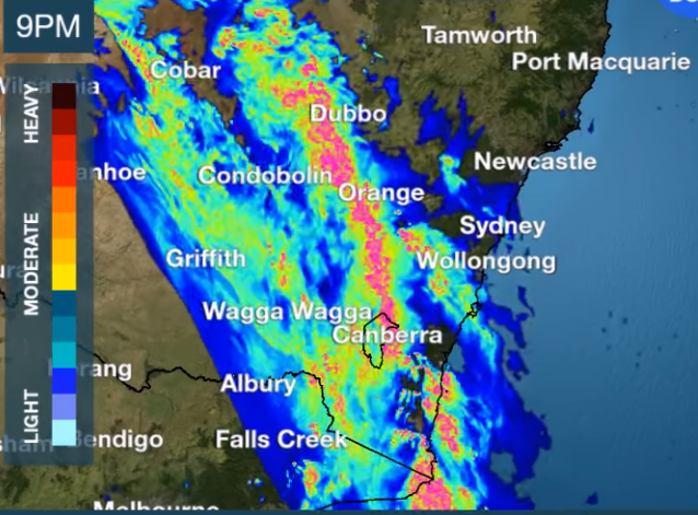 Heavy rainfall warning for southern NSW