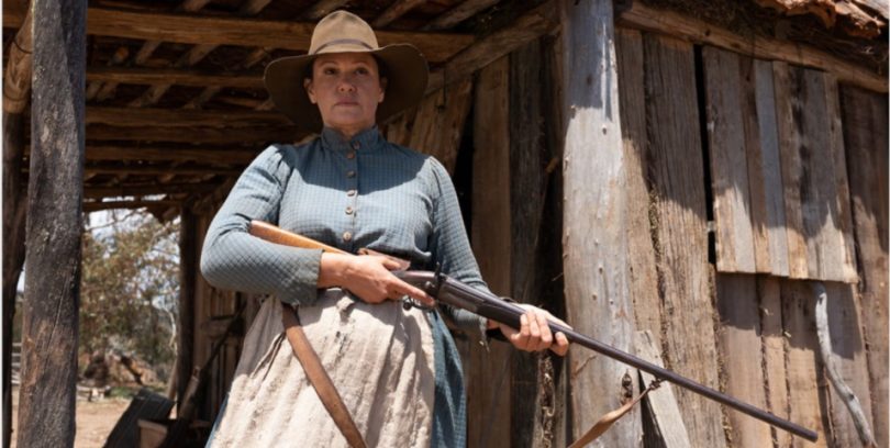 Leah Purcell in scene from film 'The Drover's Wife: The Legend of Molly Johnson'.