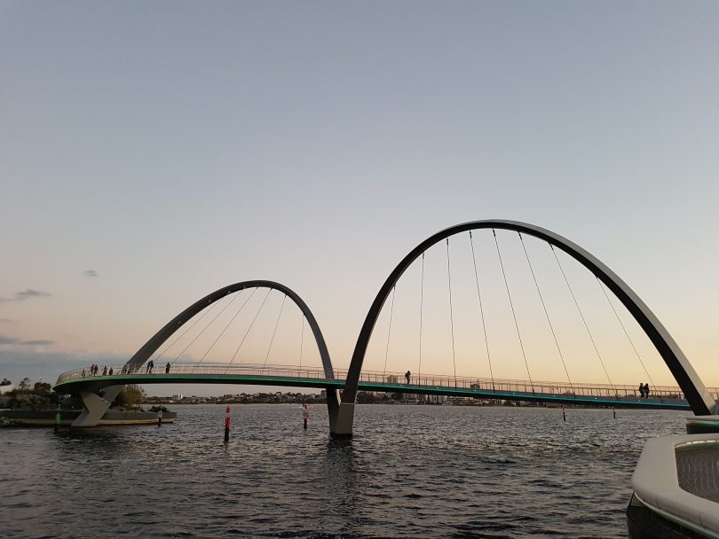 Elizabeth Quay Bridge in Perth.