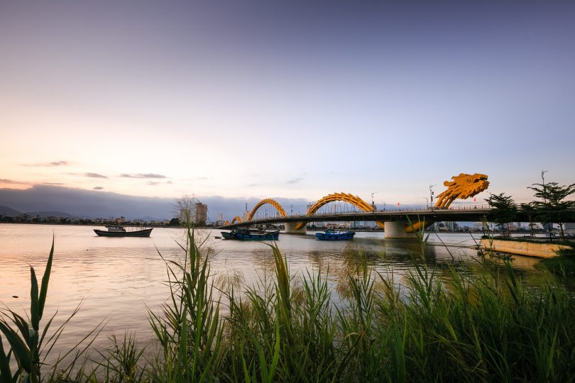 Dragon Bridge in Da Nang, Vietnam.