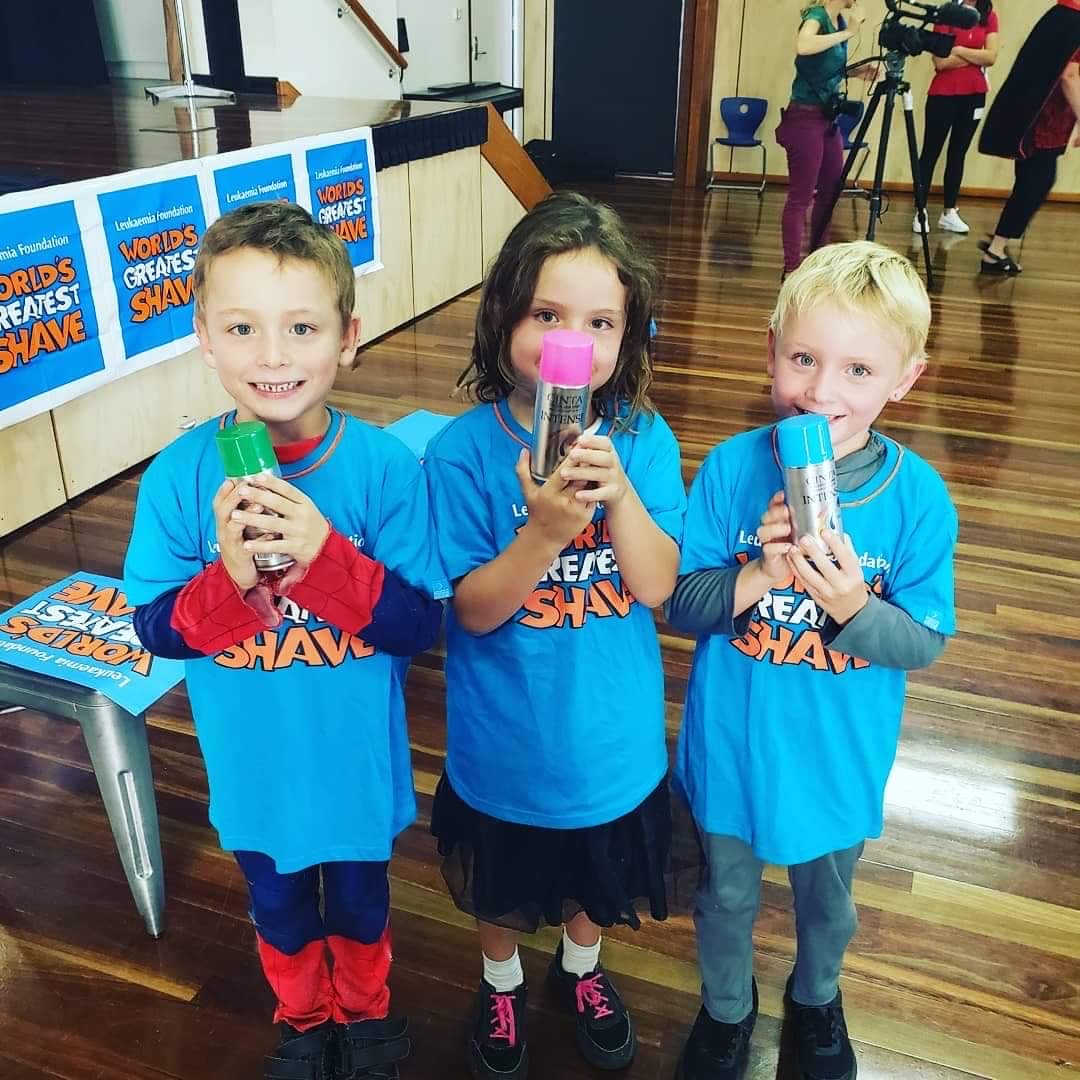Moruya triplets, aged 6, brave the World’s Greatest Shave to raise $2500