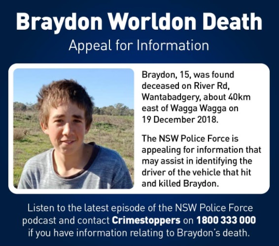 Appeal for information image for Braydon Worldon.