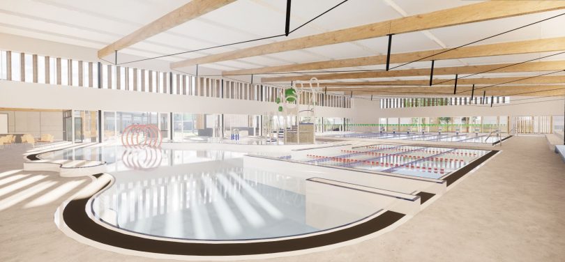 impression of the new bate means bay pool